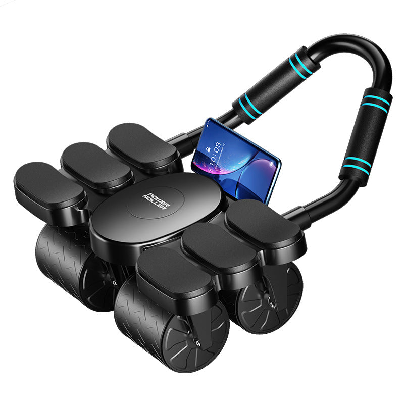 6-Wheel Ab Roller with Elbow Support – Home & Outdoor Abdominal Muscle Trainer