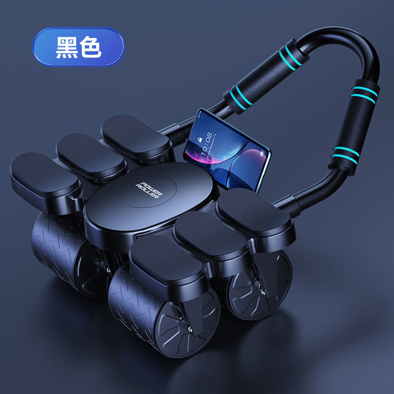 6-Wheel Ab Roller with Elbow Support – Home & Outdoor Abdominal Muscle Trainer