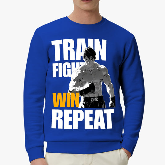 Warrior Spirit Sweatshirt - Bold Fighter Logo Design