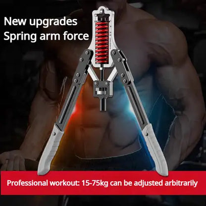 Adjustable Arm & Chest Strength Trainer with Hydraulic Grip – Perfect for Home Fitness