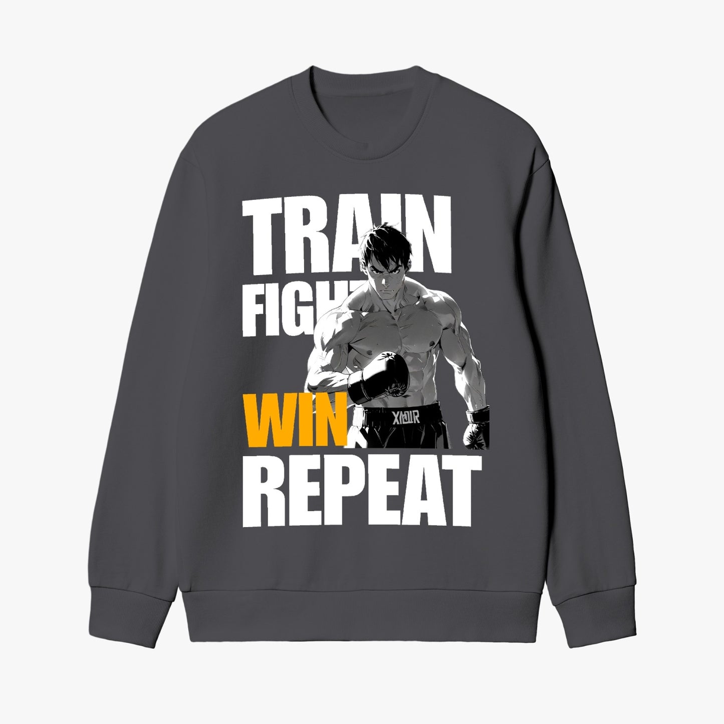 Warrior Spirit Sweatshirt - Bold Fighter Logo Design