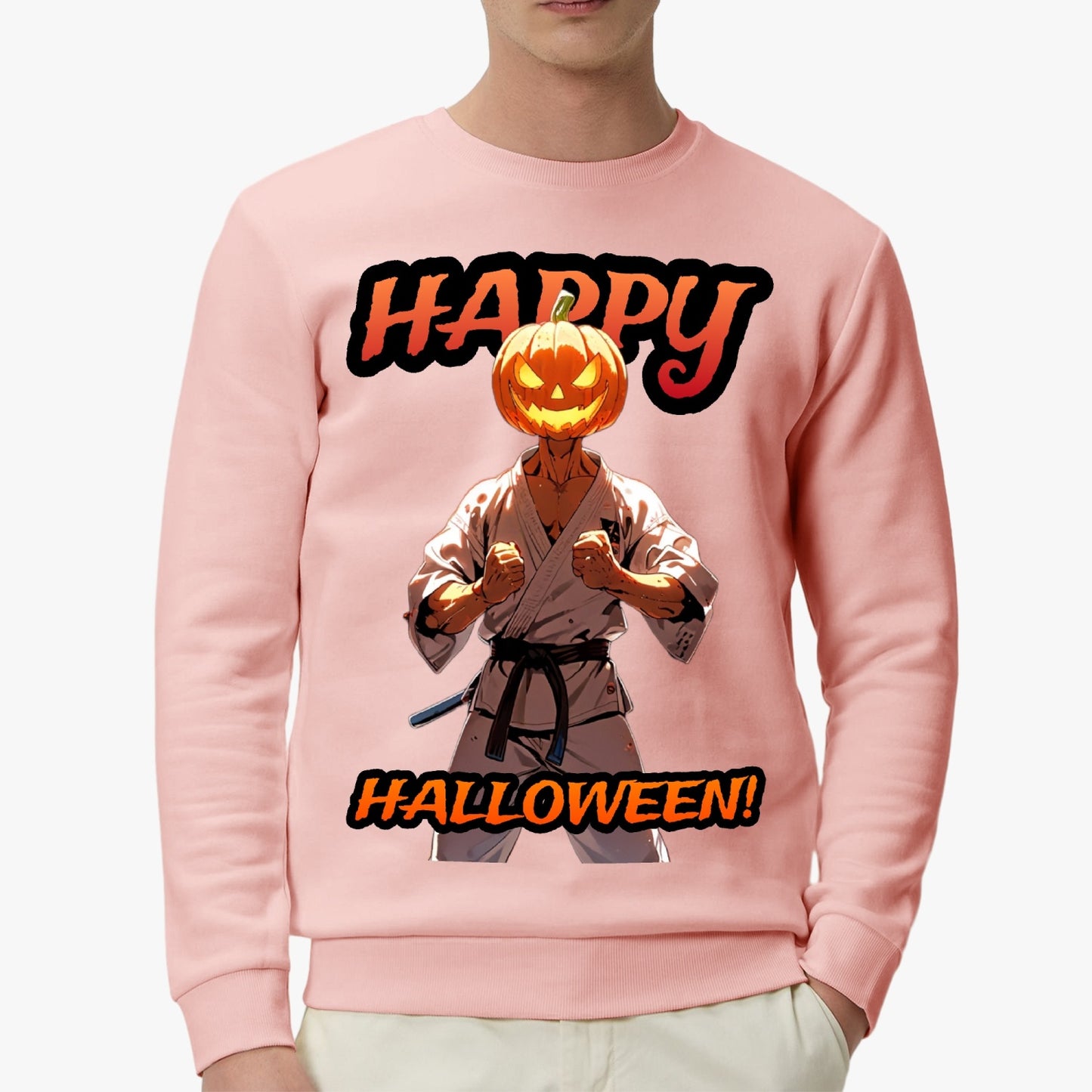 Halloween Martial Artist Pumpkin Sweatshirt