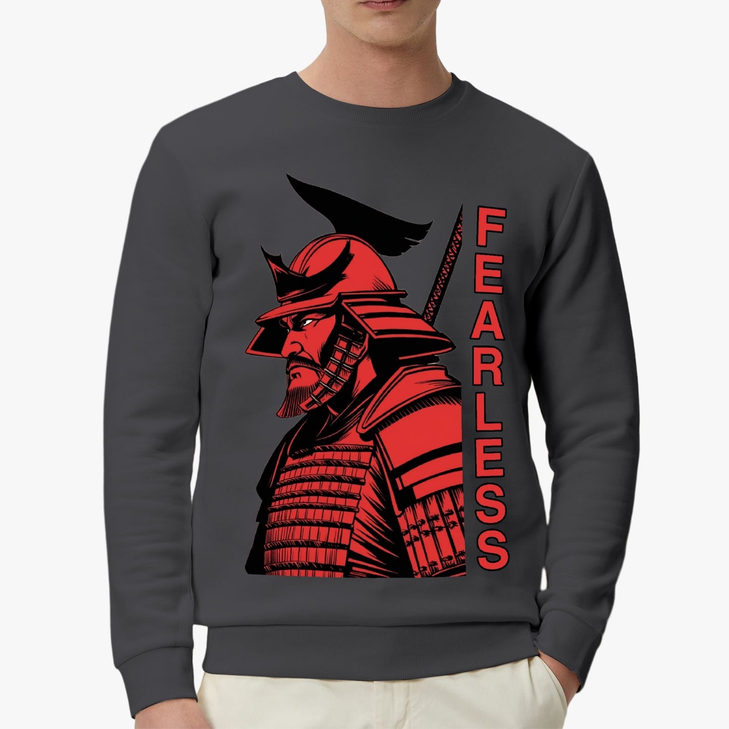 Fearless Samurai Warrior Sweatshirt - Bold Samurai Logo Design