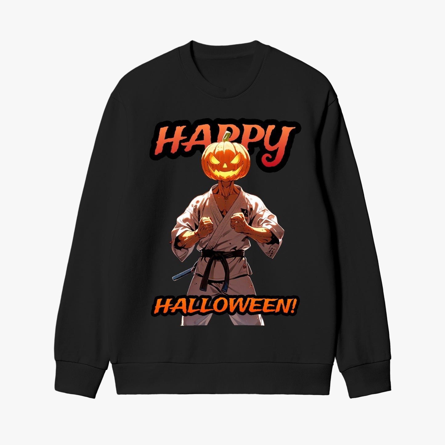 Halloween Martial Artist Pumpkin Sweatshirt