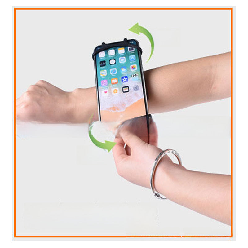 Adjustable Elastic Velcro Silicone Phone Holder for Wrist & Arm – Multi-Size Compatible