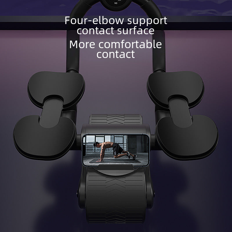 Abdominal Wheel with Automatic Rebound & Elbow Support