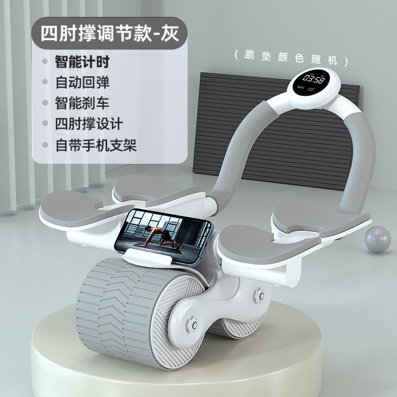Abdominal Wheel with Automatic Rebound & Elbow Support