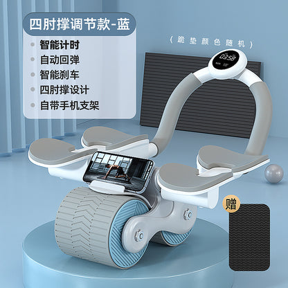 Abdominal Wheel with Automatic Rebound & Elbow Support