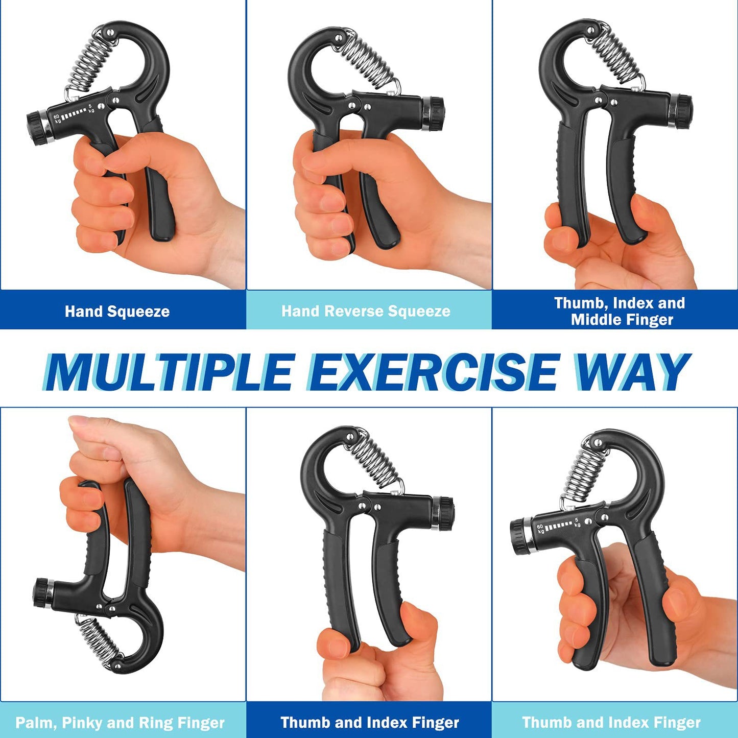 Adjustable Grip Strength Trainer for Men's Finger and Arm Muscle Fitness