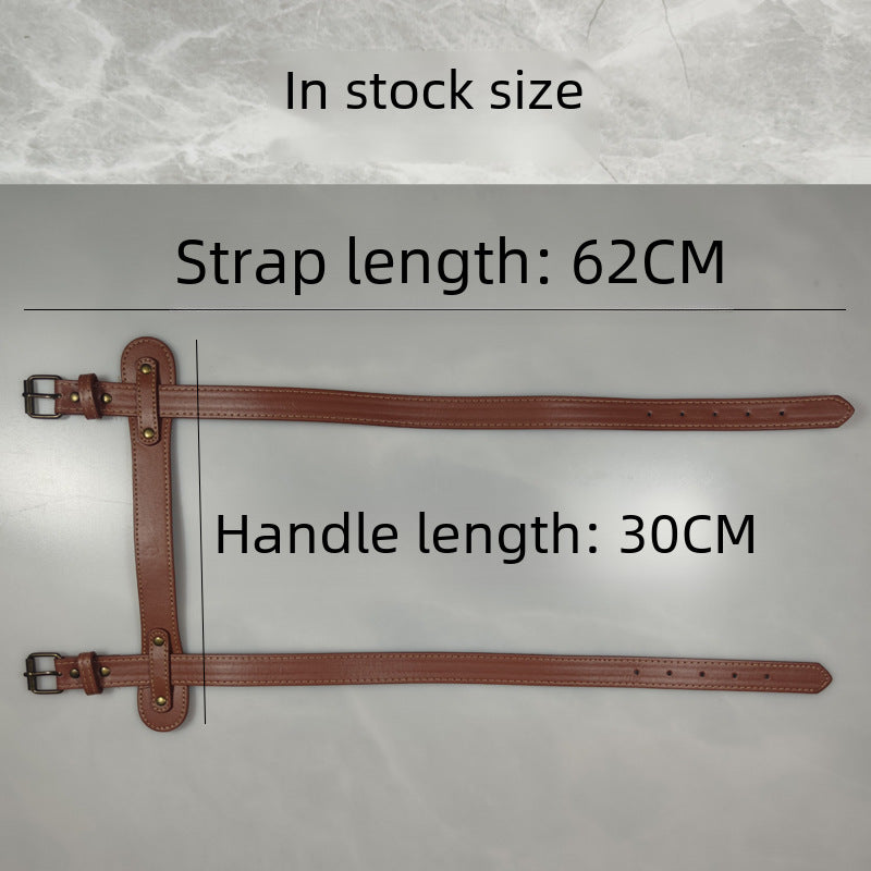 In Stock Supply Blanket Leather Hand Picnic Mat PU Portable Beach Mat Moisture-proof Mat Leather Strap