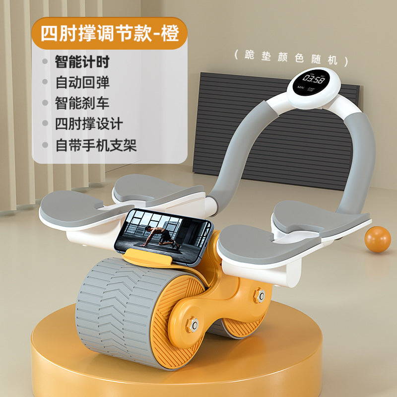 Abdominal Wheel with Automatic Rebound & Elbow Support