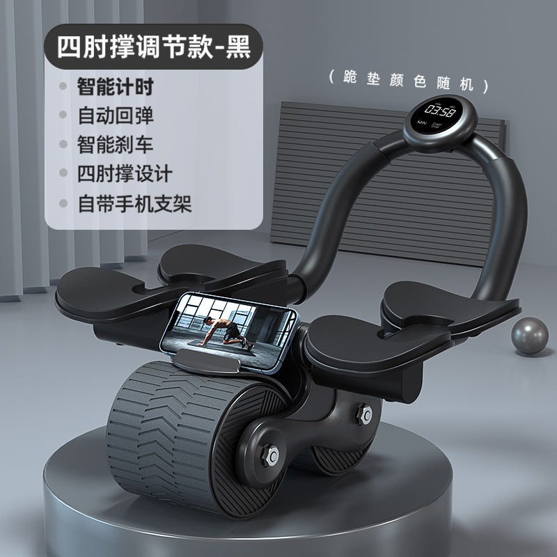 Abdominal Wheel with Automatic Rebound & Elbow Support
