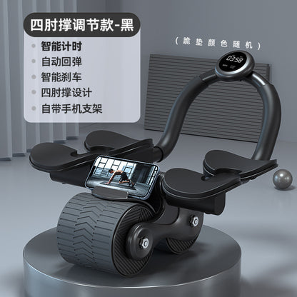 Abdominal Wheel with Automatic Rebound & Elbow Support