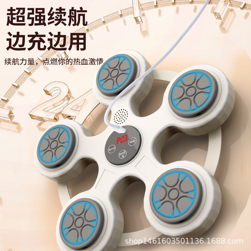 Boxing Target Bluetooth Music Boxing Machine Decompression Wall Target Reaction Trainer Smart Soft Target Home Children's Fitness Machine