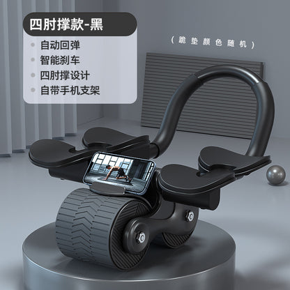 Abdominal Wheel with Automatic Rebound & Elbow Support