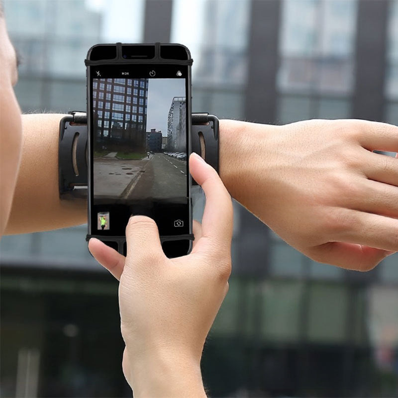 Adjustable Elastic Velcro Silicone Phone Holder for Wrist & Arm – Multi-Size Compatible