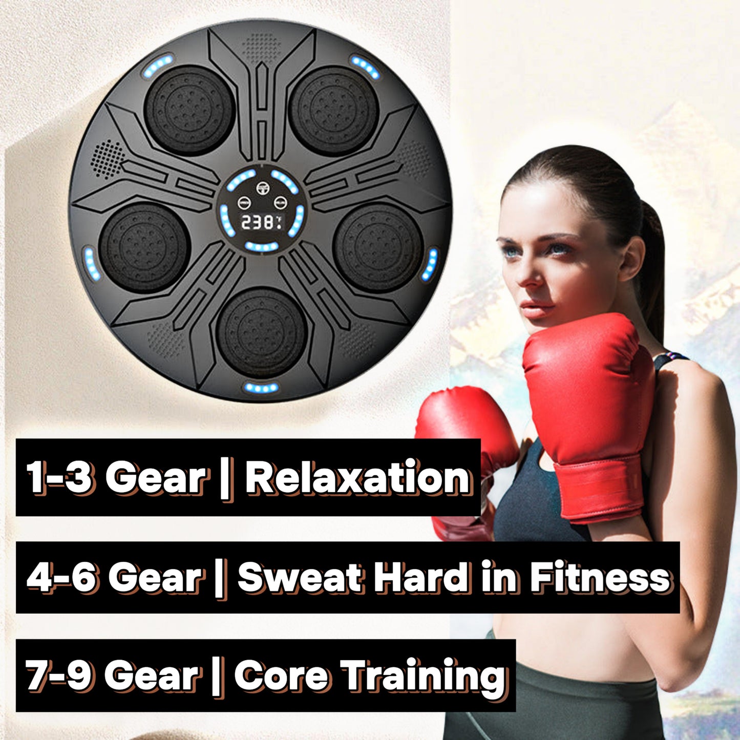 Music Boxing Machine – Home Rhythm Wall Target and Sandbag Training Equipment