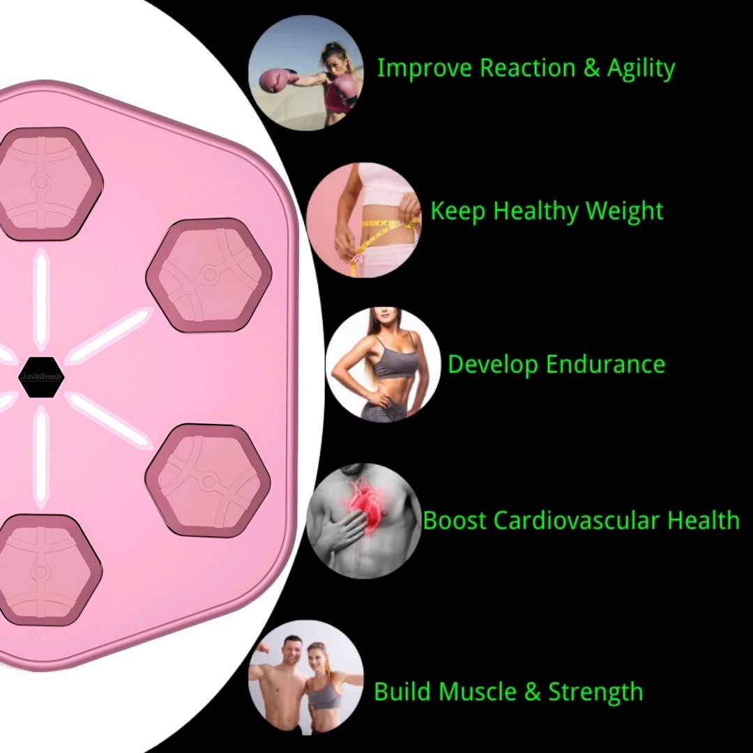 Smart Bluetooth Boxing Wall Target – Interactive Music Sync Training for All Ages