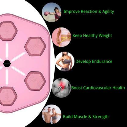 Smart Bluetooth Boxing Wall Target – Interactive Music Sync Training for All Ages