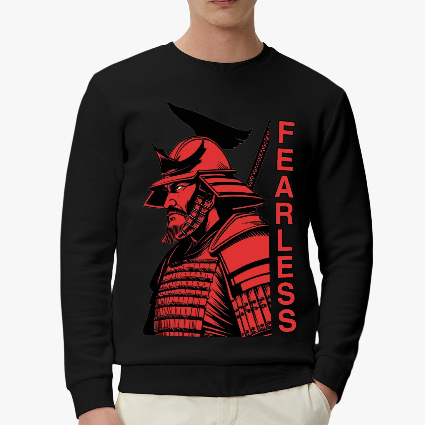Fearless Samurai Warrior Sweatshirt - Bold Samurai Logo Design