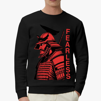 Fearless Samurai Warrior Sweatshirt - Bold Samurai Logo Design