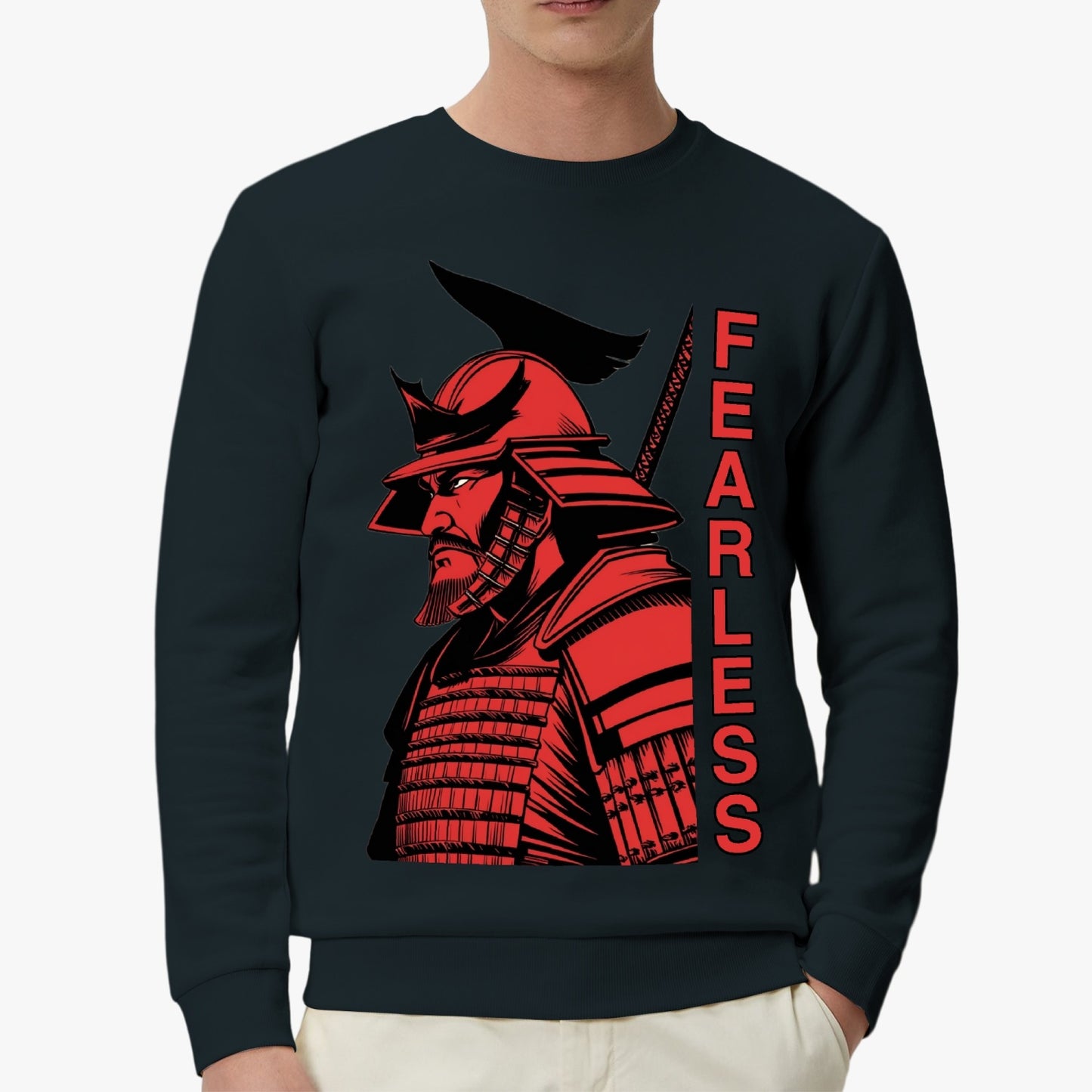 Fearless Samurai Warrior Sweatshirt - Bold Samurai Logo Design
